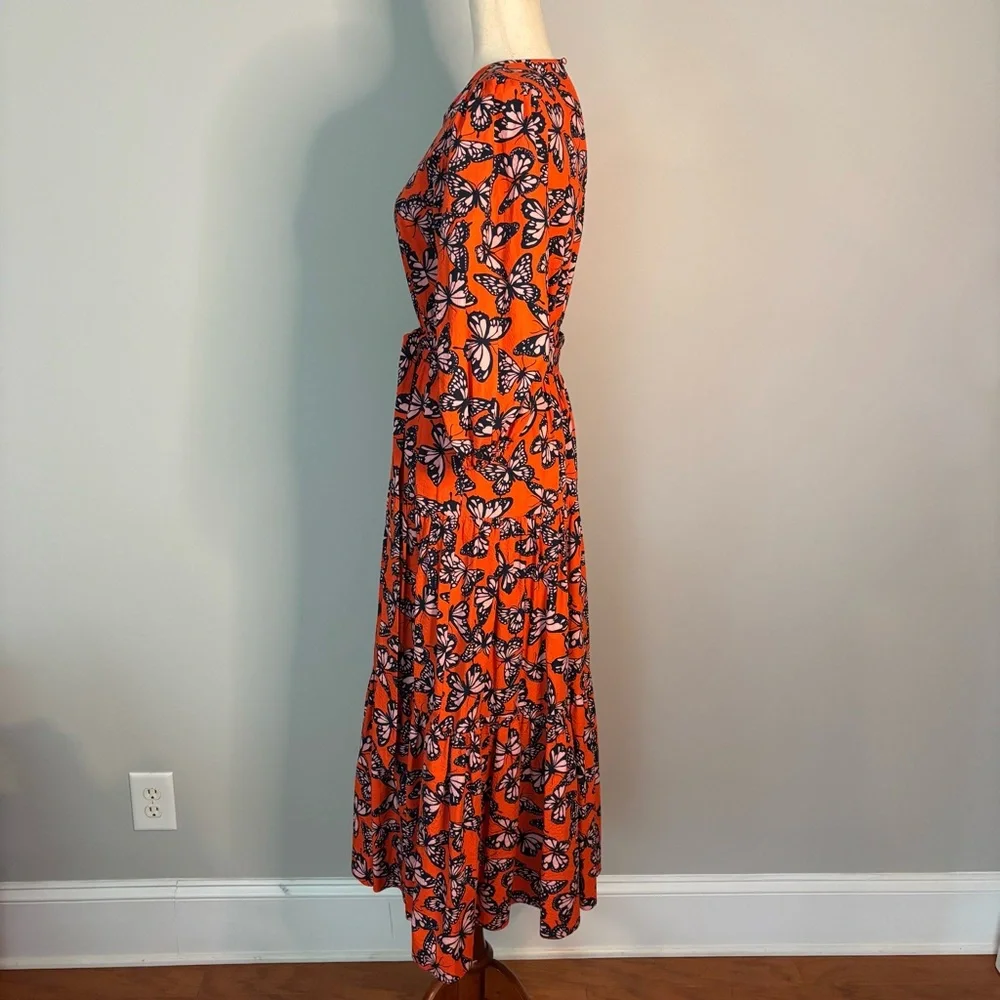 Kate Spad Kate Spade Spring Flight Seersucker Midi Dress small